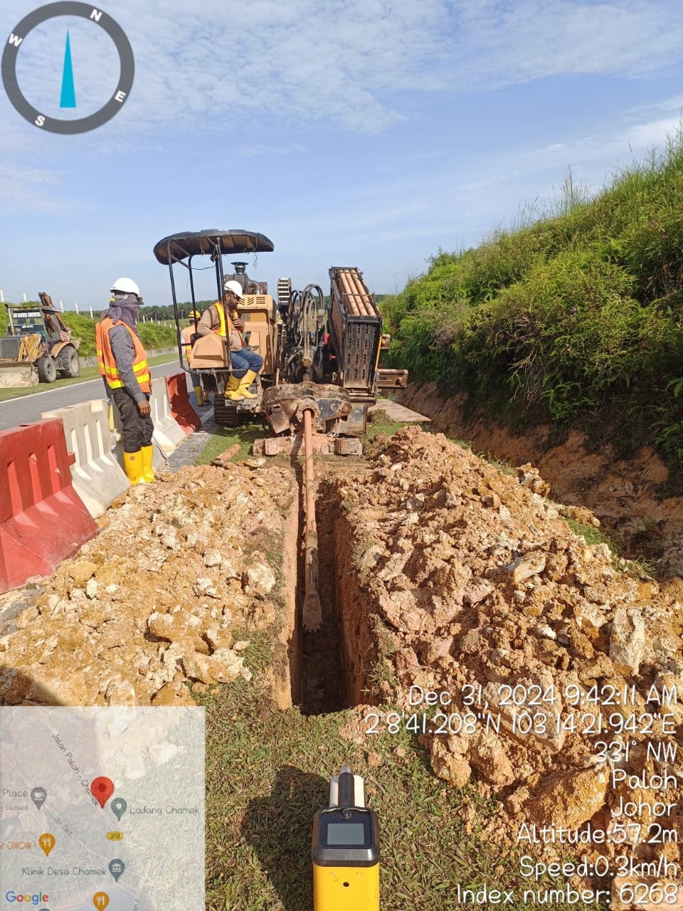 HDD rig and fibre-network infrastructure works at Paloh, Johor